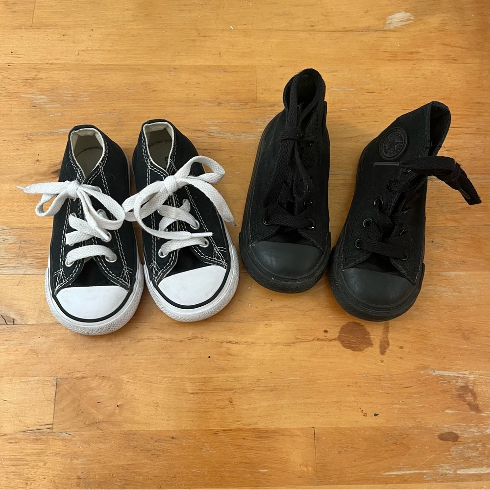 2 pairs of toddler size 6 converse